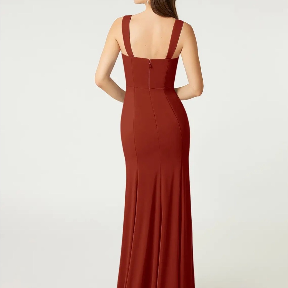 Azazie Rust Red Wedding Dress - Picture 3 of 6